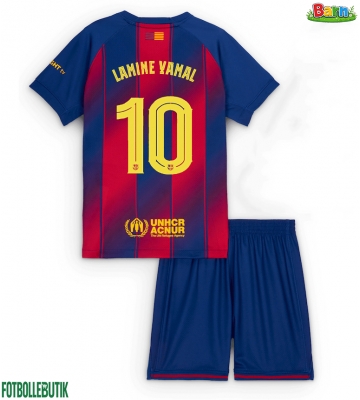 Barcelona Lamine Yamal #10 Hemmaställ Barn 2025-26 Kortärmad (+ Korta byxor)